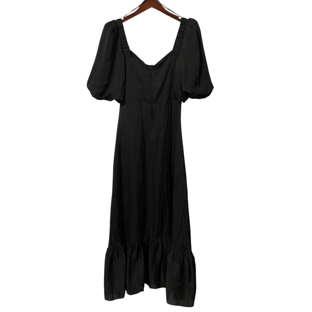 NWT Sandro Dress Falbala Noir Embellished Rhinestone Size US 4 - 6 / 38 - Picture 8 of 13